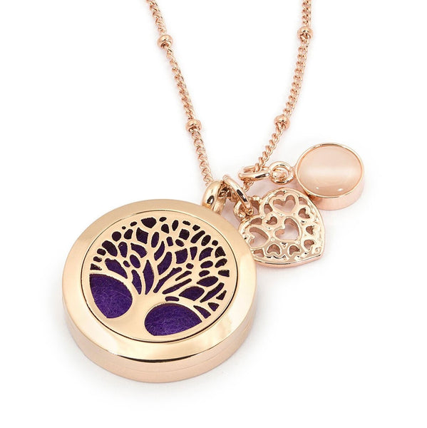 Rose gold 2025 diffuser necklace